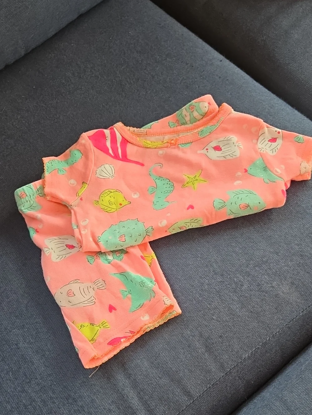 Set Carter’s Girl Under The Sea Fish 18 Mo Shirt & Shorts Pajamas Cotton Comfy